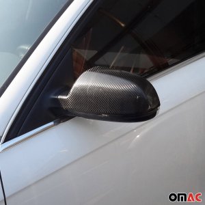 Audi A4 Mirror Cover - Omac - Carbon Fiber - Gloss Black - '00-'09
